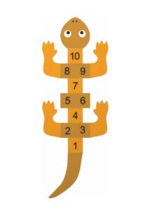 Figura do nawierzchni EPDM "gra w klasy jaszczurka"