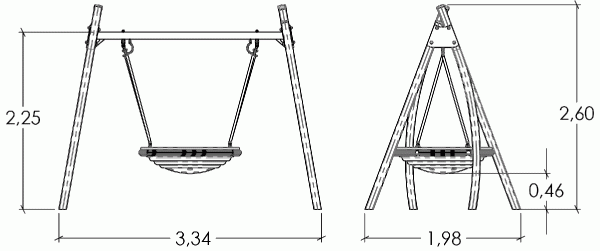 Huśtawka bocianie gniazdo Kanope 2