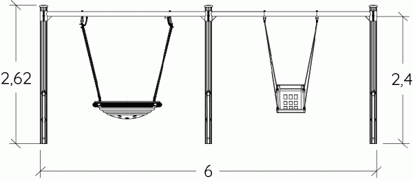 Huśtawka bocianie gniazdo / hamak J492