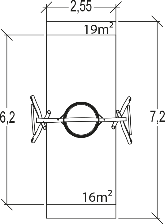 Huśtawka bocianie gniazdo - robinia J491