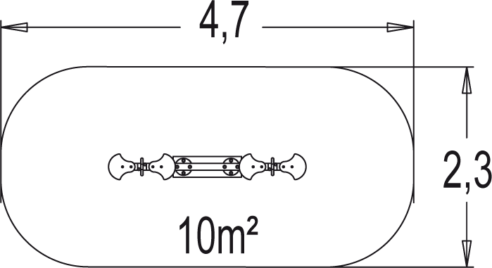 Huśtawka czteroosobowa stalowa J853 Huśtawka czteroosobowa stalowa J853
