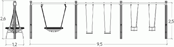 Huśtawka stalowa J493