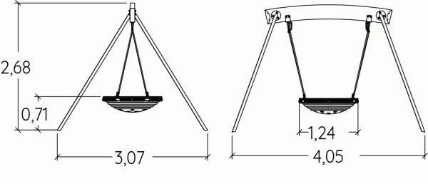 Huśtawka stalowa J493