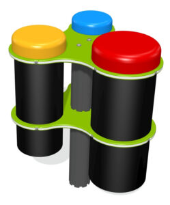 Instrument muzyczny na szkolny plac zabaw - kolorowe bębny