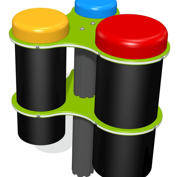 Instrument muzyczny na szkolny plac zabaw - kolorowe bębny