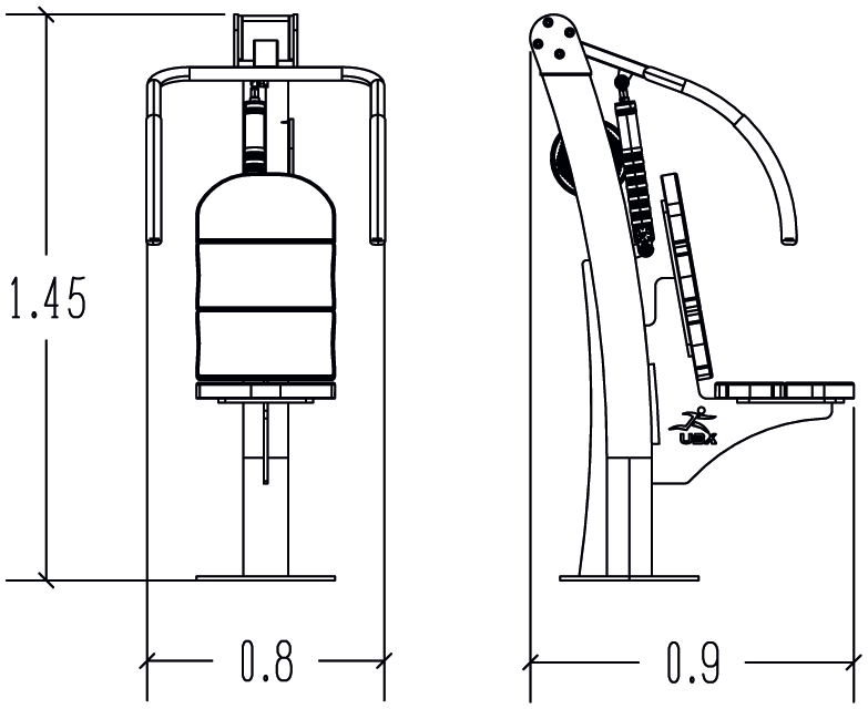 Hydraulic Shoulder Press Urbanix R37-UBX-247B Hydraulic Shoulder Press Urbanix R37-UBX-247B