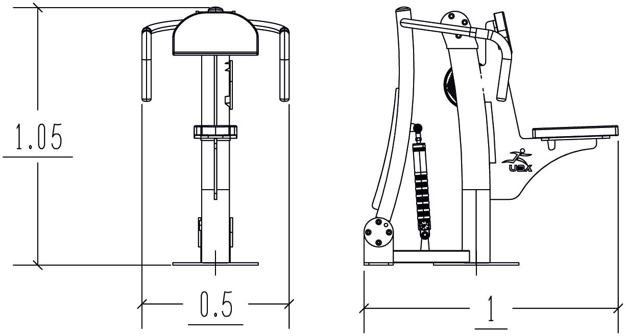 Hydraulic Rowing Trainer Urbanix R37-UBX-290B