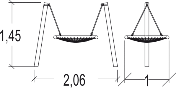 Huśtawka bocianie gniazdo mała R49-UMN-230